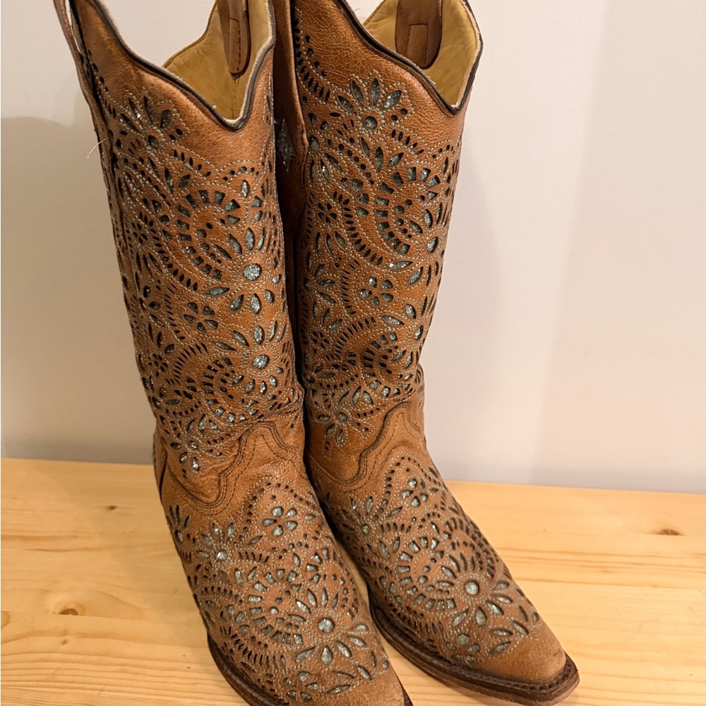Corral Tan Leather Interior Boots